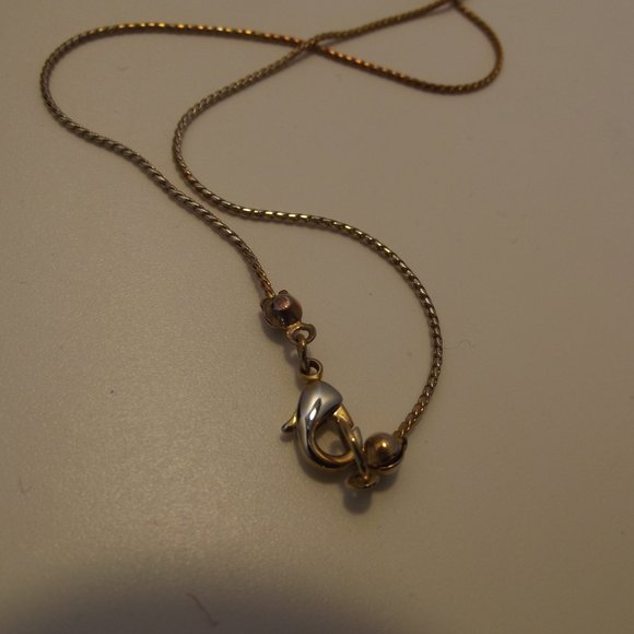 Extra LONG Gold Tone Chain Necklace Amber Cranberry & Green Tones with Gold - Picture 6 of 9